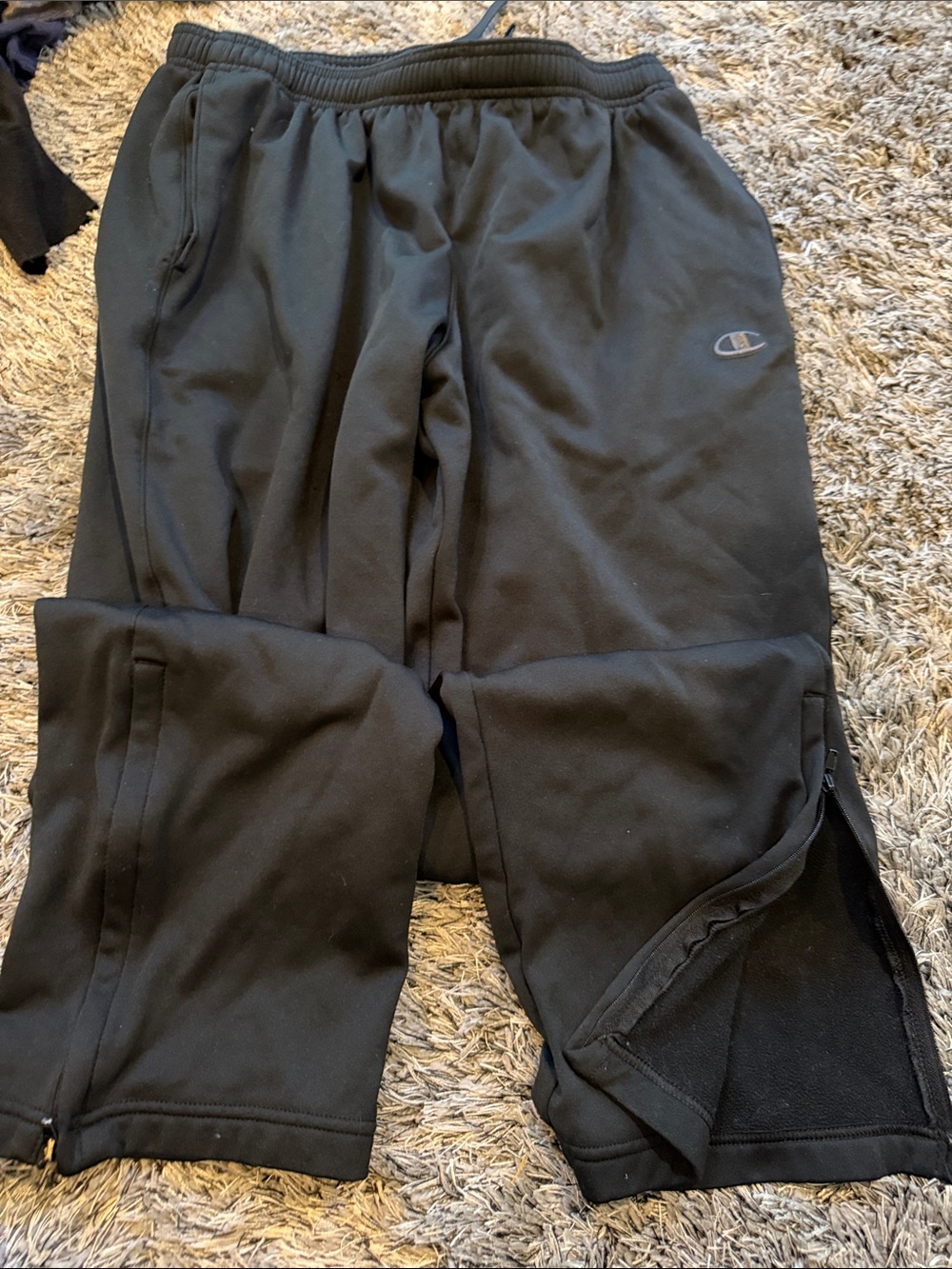 Champion Black Track Pants with Zip Cuffs